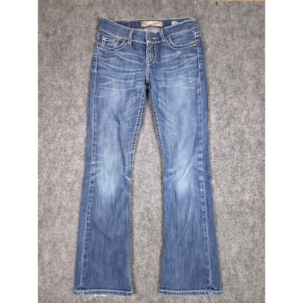 BKE Culture Bootcut Jeans Womens 27‎ Medium Wash Blue Denim Contrast Stitching